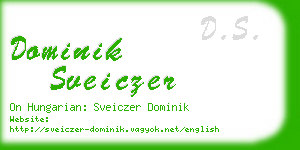 dominik sveiczer business card